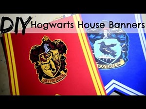 DIY Hogwarts House Crest Banners Tutorial
