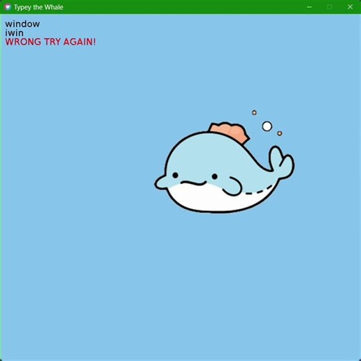 Love2D Typing Game - Typey The Whale #coding #programming #gamedevblog #love2d #gaming #gameplay