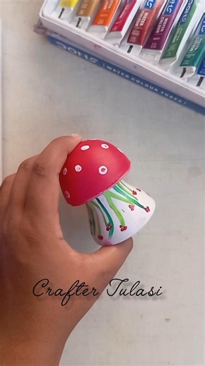 #shortvideo for DIY light bulb mushroom craft ideas 💡🍄#art #craft #youtubeshorts #viral