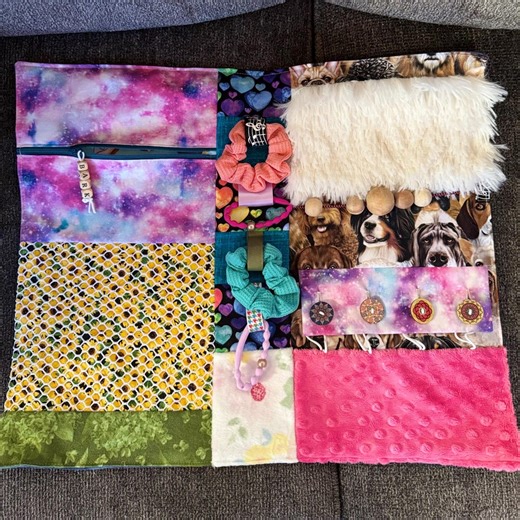 Sensory Lap Mat Handmade Tactile Mat for Dementia Fidget Mat, Alzheimer's Sensory Lap Mat, Autism Tactile Mat, Gift for Dementia Patient - Etsy