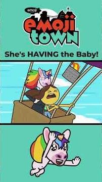 She's pregnant with a Unicorn's baby #emojitown #shorts
