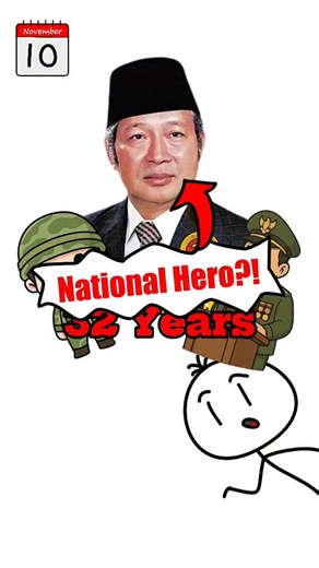 Just A Stick on Instagram: "The Dictator Turned "Hero" In a move that’s stirring controversy across the nation, Indonesia has officially named its former president Suharto a National Hero, a decision critics say whitewashes one of the bloodiest chapters in the country’s history. Suharto, who ruled Indonesia with an iron grip for 32 years, is credited by the government for achieving food self-sufficiency, rapid infrastructure growth, and political stability. But historians and human rights groups