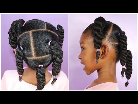 Easy Hairstyle with 3 Strand Twists.