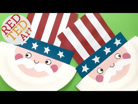 Paper Plate Uncle Sam DIY Decor - Easy Paper Plate 4th July Craft - DIY Uncle Sam!