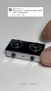 Just finished my DIY miniature glass top double burner gas stove! What do you think?🤔 #MiniatureArt #dioramaartist #miniaturequotes #miniatureartwork #fyp #everyone #dioramaart #filipino #miniature #DIY #diorama | Fernando Yumul