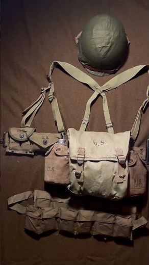 WW2 field gear setup as m56 web gear.