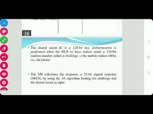 MCA- Mobile Computing- BE CSE-IT-GSM, GSM Authentication, GSM Encryption