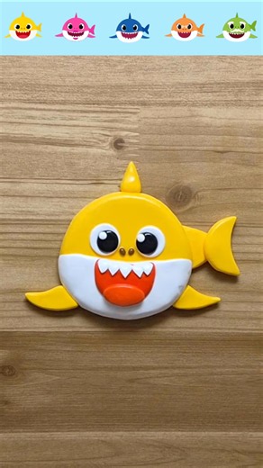 Family shark claycracking making 상어가족 앞모습 클레이로 만들기 #아기상어 #상어가족 #babyshark