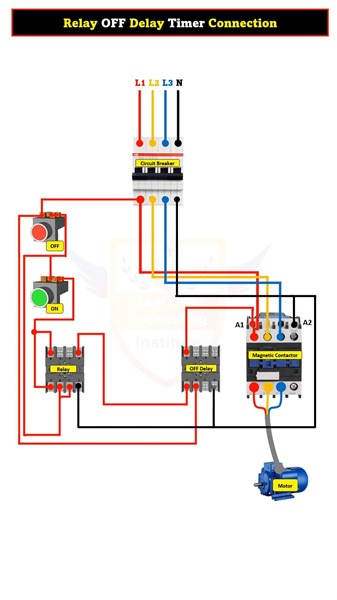 22K views · 338 reactions | Relay OFF Delay Timer Connection #electrician #electrical #engineering #electricalengineering #electricalwork | Learning Engineering Institute | Facebook