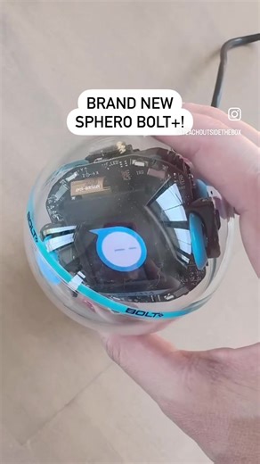 So excited to get my hands on the brand NEW @Sphero BOLT ! 🎉🤖Can you believe this new vivid LCD screen?!😍🙌 We’ve used and loved Sphero robots in my classroom for many years! Here are some features of the new BOLT : ⚡️128x128 pixel LCD screen ⚡️650 vibrant graphics and animations ⚡️Real-time sensor data ⚡️Exclusive BOLT programming blocks ⚡️Beginner to Advanced Coding (Draw, Block, Text) ⚡️Durable, waterproof, and can be used to paint ⚡️Shake-to-Wake feature ⚡️All-day battery life Check out t
