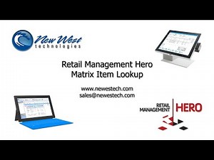 Retail Management Hero (RMH) - Point of Sale Matrix Item Lookup