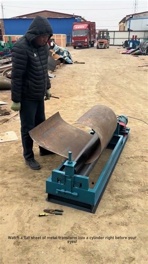 Satisfying Metal Forming | How to Roll a Steel Barrel