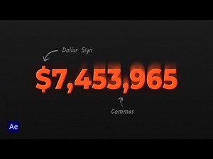 Animate Rising Numbers in After Effects — Infinite Counter with Commas & Dollar Sign