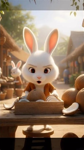 Poor Rabbit Sells Coconuts to Save His Sick Father | Emotional Rabbit Story #emotionalstory #story