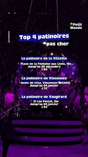 ⛸️✨ The 4 cheapest ice rinks in Paris this winter!