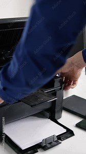 Printer Toner Cartridge Change In Laser Copier