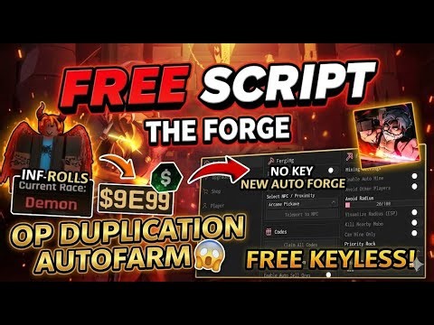 The Forge Script *NO KEY* - Instant Forge, Auto Ore, Auto Kill Enemies, Auto Potion