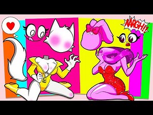 AMAZING DIY SPRUNKI PAPER STICKERS with CUTE Girls Style 👙👙