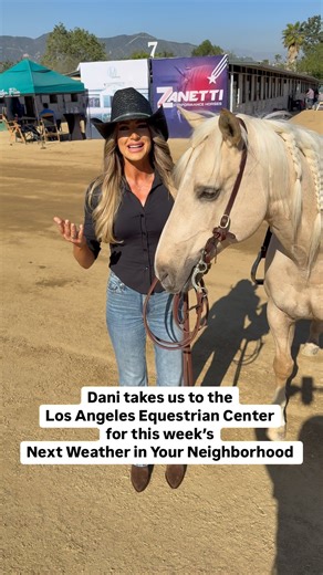 CBS LA on Instagram: "Our meteorologist Dani Ruberti is bringing you your Next Weather in Your Neighborhood forecast from the Los Angeles Equestrian Center #weather #hot #wx #kcal"