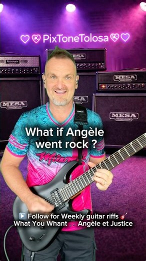 💜🎸 Guitar Cover | Angèle x Justice 🎵 What You Want #guitarcovers #shorts #PixToneTolosa