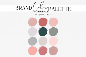 Soft Natural Earth Tones Color Palette, Peach, Coral, Blush Pink, Gray, Green Blue, Emerald, Sage Green, Rose Taupe, Hex Codes, RGB, CMYK - Etsy