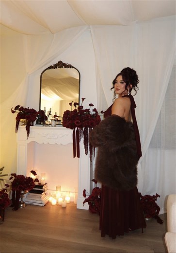 DIY Burgundy Floral Arrangements for Birthday Dinners