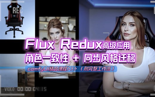 最新Flux Redux高级应用（三图合一）！角色一致性控制 同步风格迁移技术详解（附完整工作流）