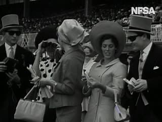 #OnThisDay British model Jean Shrimpton shocked Australians when she appeared at the 1965 #MelbourneCup wearing a short dress with no stockings, gloves or hat! | NFSA - National Film and Sound Archive of Australia