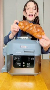 No oven, no problem. 🍞 Make classic, fluffy challah bread in the Ninja® Speedi™ in just an hour. Clean-up is speedy too—the nonstick pot and crisper tray are dishwasher-safe, making cleanup quick and easy. Ingredients for this recipe by Niki W. below. #NinjaSpeedi INGREDIENTS 1 cup plus 2 tablespoons white sugar 3 cups warm water, divided 2 ½ heaping tablespoons yeast 1 cup plus 2 tablespoons neutral oil 1 tablespoon kosher salt 8 ½ cups high gluten bread flour 1 egg, beaten TOPPINGS (optional)