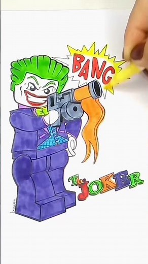 Colorindo Coringa lego | lego Joker coloring | #shorts