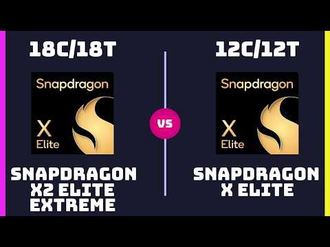 Snapdragon X2 Elite Extreme (X2E-96-100) vs Snapdragon X Elite (X1E-80-100) – CPU Comparison