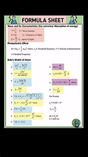 #Atomic Structure formulas #