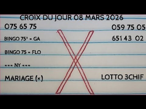 ANALYSIS CROSS OF THE DAY ✅️ MARCH 8, 2026 BOUL CHO POU MATIN AN BIW 75 GA RT FLO #boulchopoutira...