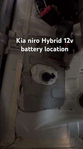 Kia niro fe hybrid 12v battery location #automobile #mechanic
