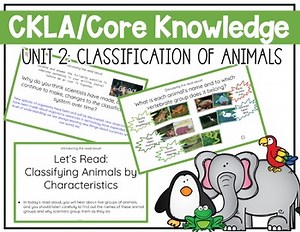 CKLA 3rd grade Core Knowledge Unit 2: Classification of Animals SlideDeck Bundle