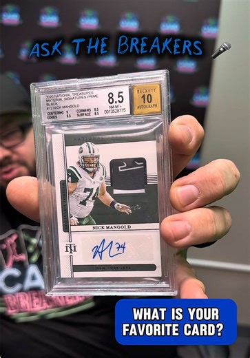 🎤 Ask the Breakers: Episode 11 Chris pulled up with TWO of his favorite cards… and he’s got reasons for both 😅💎 Which one are you picking?? 👇 Be honest. #CardTok #AskTheBreakers #SportsCards #TheHobby #cardbreakers