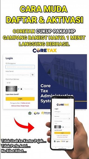 HOW TO CORRECTLY ACTIVATE A CORETAX ACCOUNT