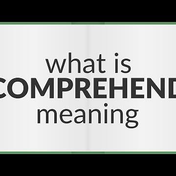 Comprehend | meaning of Comprehend