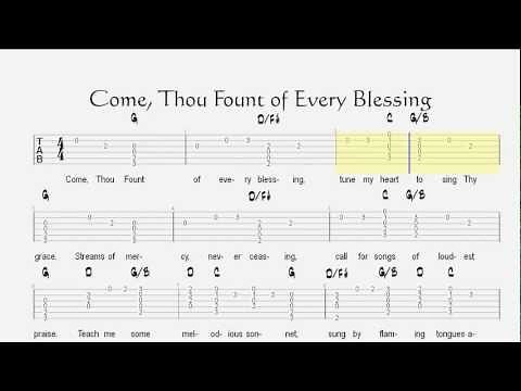 Come Thou Fount - Guitar Hymn with Tablature