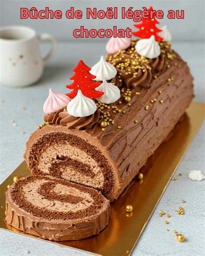 34K views · 148 reactions | Bûche de Noël Légère au Chocolat ✨ Le...