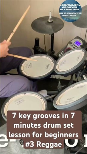 #drumlessons#tutorial#livemusic#music#musiclessons 7 minute drum lesson with 7 key grooves-beginner