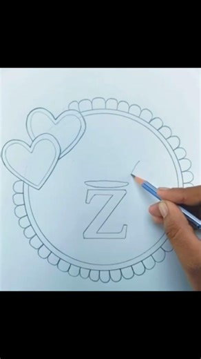 Alphabet drawing letter Z