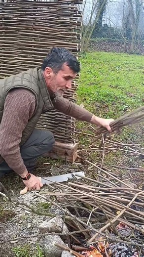 I Built a Survival Shelter in the Wild 🔥🌲 | Bushcraft #outdoors #bushcraft #woodturning #survival
