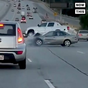 Road rage on a California freeway ended in a crazy car crash | NowThis