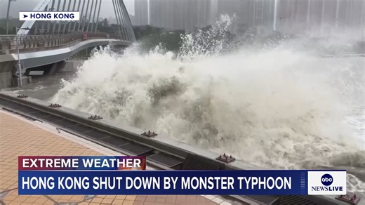 161K views · 4K reactions | Typhoon Ragasa, the strongest storm of the year, has hit parts of the Western Pacific and southern China — unleashing towering waves, catastrophic floods, and leaving at least 27 dead across Taiwan and the Philippines. ABC News' Britt Clennett reports. | ABC News Live | Facebook