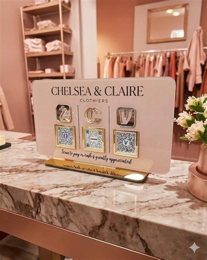 Custom Acrylic QR Code Sign | Social Media Payment Display, Business Logo Sign - Etsy