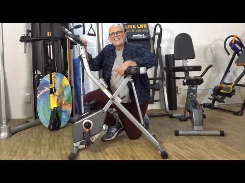 Exerpeutic Folding Stationary Exercise Bike with 8 Levels of Resistance
