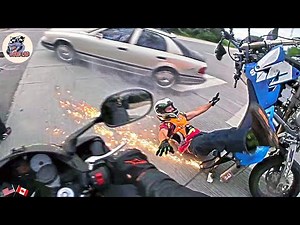 180 Shocking Moments Motorcycle Crashes of Idiots In Cars Got Instant Karma That'll Freak You Out.