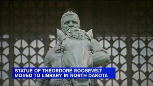 Controversial Roosevelt statue outside Museum of Natural History finds new home in North Dakota