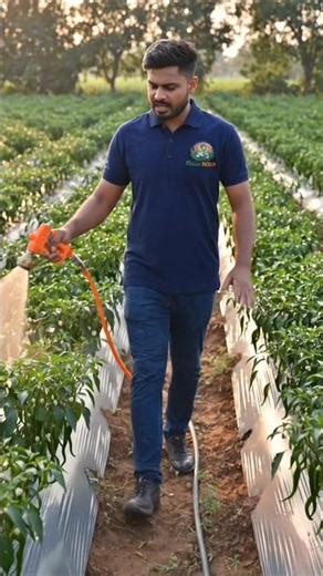 The magic of High Pressure Brass Nozzle in chili crop 🌶️🔥 #shorts